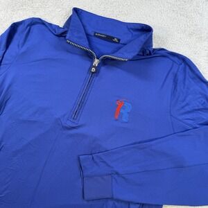 B Draddy Pullover Mens XL Blue 1/4 Zip Performance Golf Stretch Lightweight